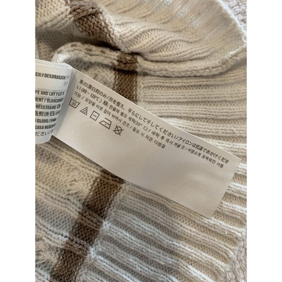 Hollister Cable Knit Quarter Zip Sweater Women’s‎ XS Oversized Striped - Picture 7 of 8